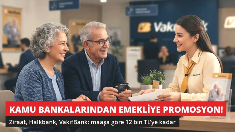 Kamu Bankalarından Emekliye Promosyon! Maaşa Göre 12 Bin TL'ye Kadar