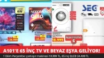 A101'e Perşembe 65 İnç TV ve Beyaz Eşya Geliyor! Fiyatlar Belli Oldu