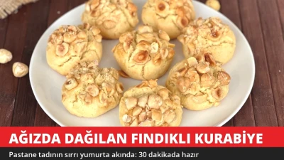 Ağızda Dağılan Fındıklı Kurabiyenin Sırrı! 30 Dakikada Hazır