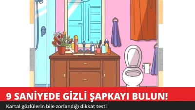 9 Saniyede Gizli Şapkayı Bulan Kartal Gözlü! Dikkat Testi