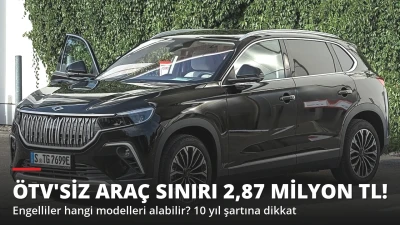 ÖTV'siz Araç Sınırı 2,87 Milyon TL! Engelliler Hangi Modelleri Alabilir?