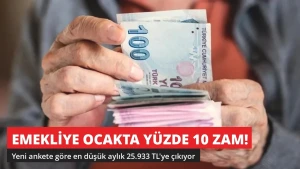 Emekliye Ocakta Yüzde 10 Zam! En Düşük Aylık 25.933 TL'ye Çıkıyor