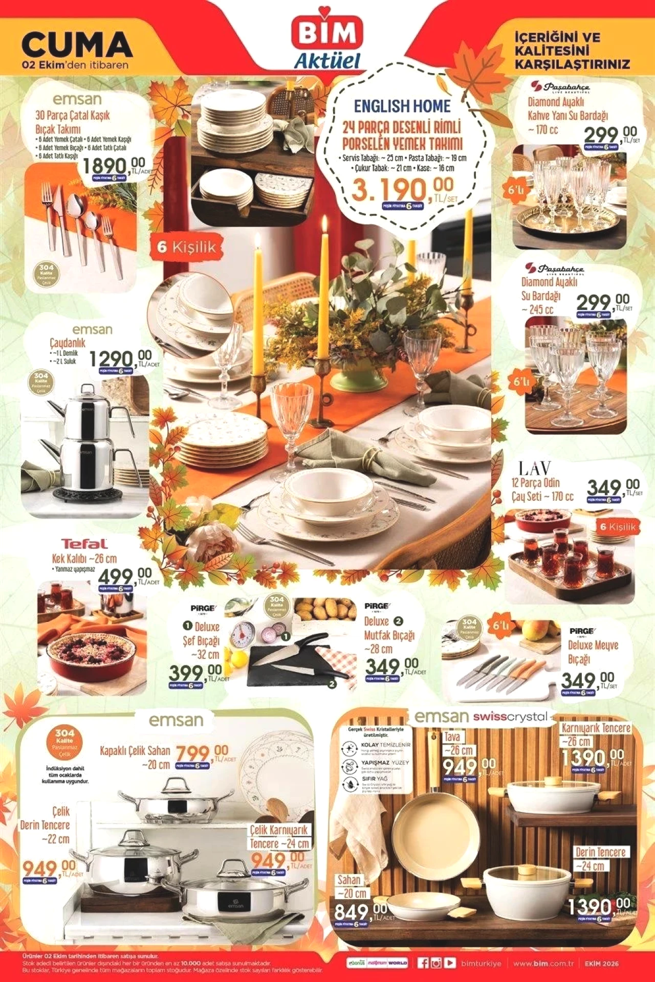 BİM'e Yarın Çeyizlik Yemek Takımı Geliyor! 24 Parçası 3.190 TL