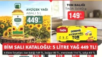 BİM'in Salı Kataloğu Çıktı! 5 Litre Ayçiçek Yağı 449 TL