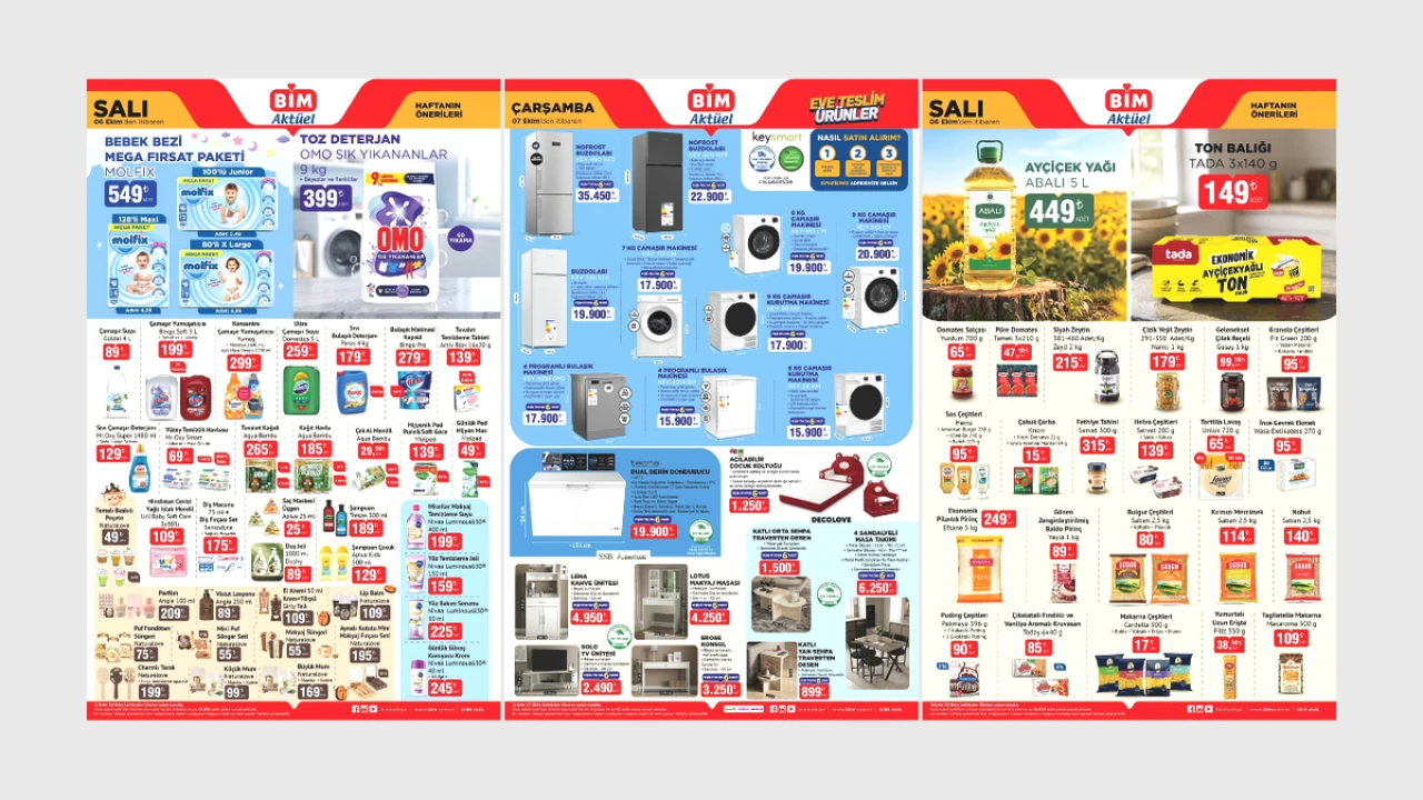 BİM'in Salı Kataloğu Çıktı! 5 Litre Ayçiçek Yağı 449 TL