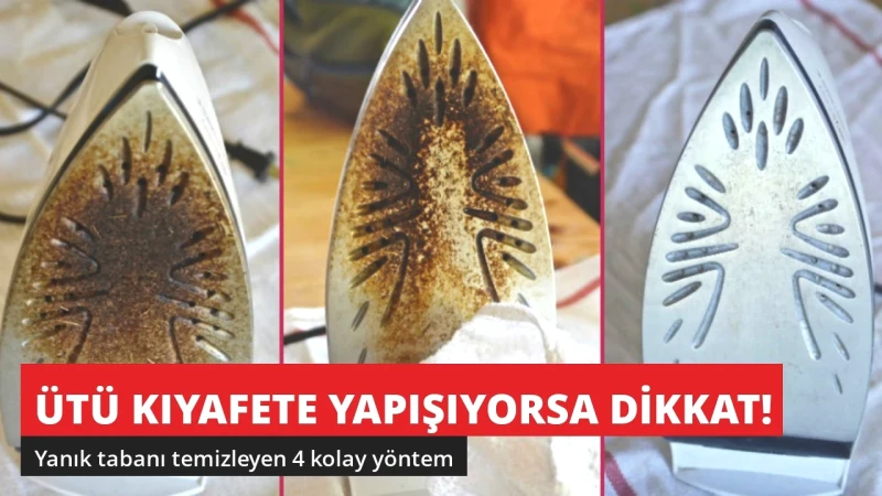 Ütü Kıyafete Yapışıyorsa Dikkat! Yanık Tabanı Temizleyen 4 Yöntem